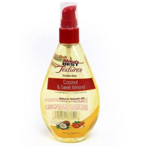Africa's Best Coconut & Sweet Almond Natural Hair Growth Oil, Vitamin-Rich - 5oz